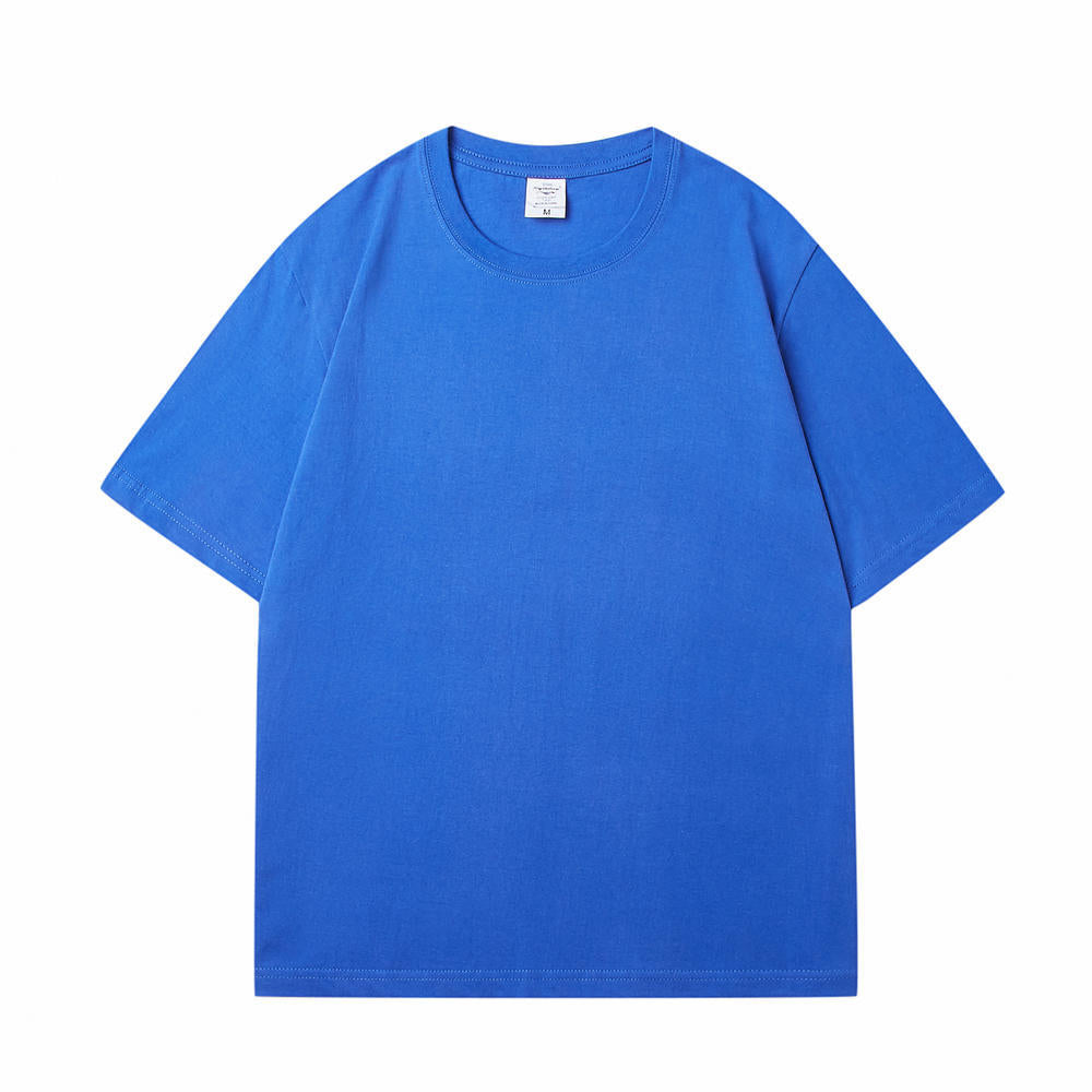Men's Cotton t Shirts Custom logo Oversized Short Sleeve Drop Shoulder Round Neck Soft Sport Fashion Plain Tshirts for Printing