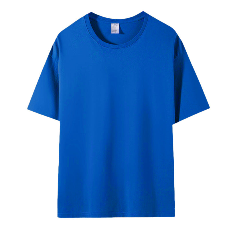 Summer Heavyweight Pure Cotton Long-sleeved T-shirt with Dropped Shoulders Fashion Casual Style t Shirt Design  Printing Custom