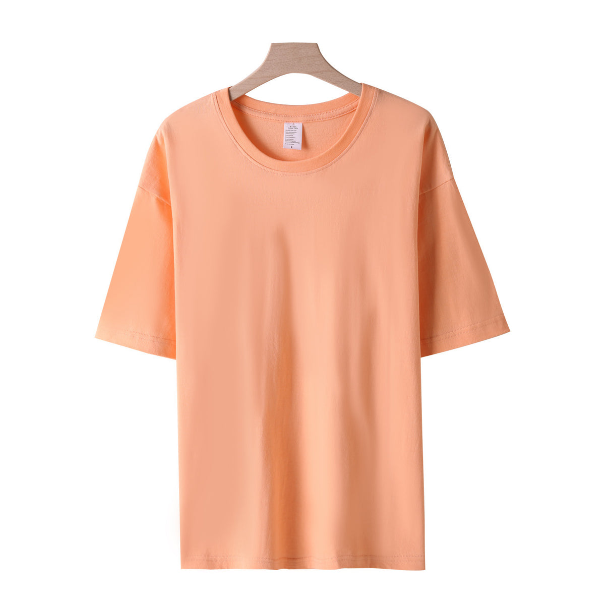 Summer Heavyweight Pure Cotton Long-sleeved T-shirt with Dropped Shoulders Fashion Casual Style t Shirt Design  Printing Custom