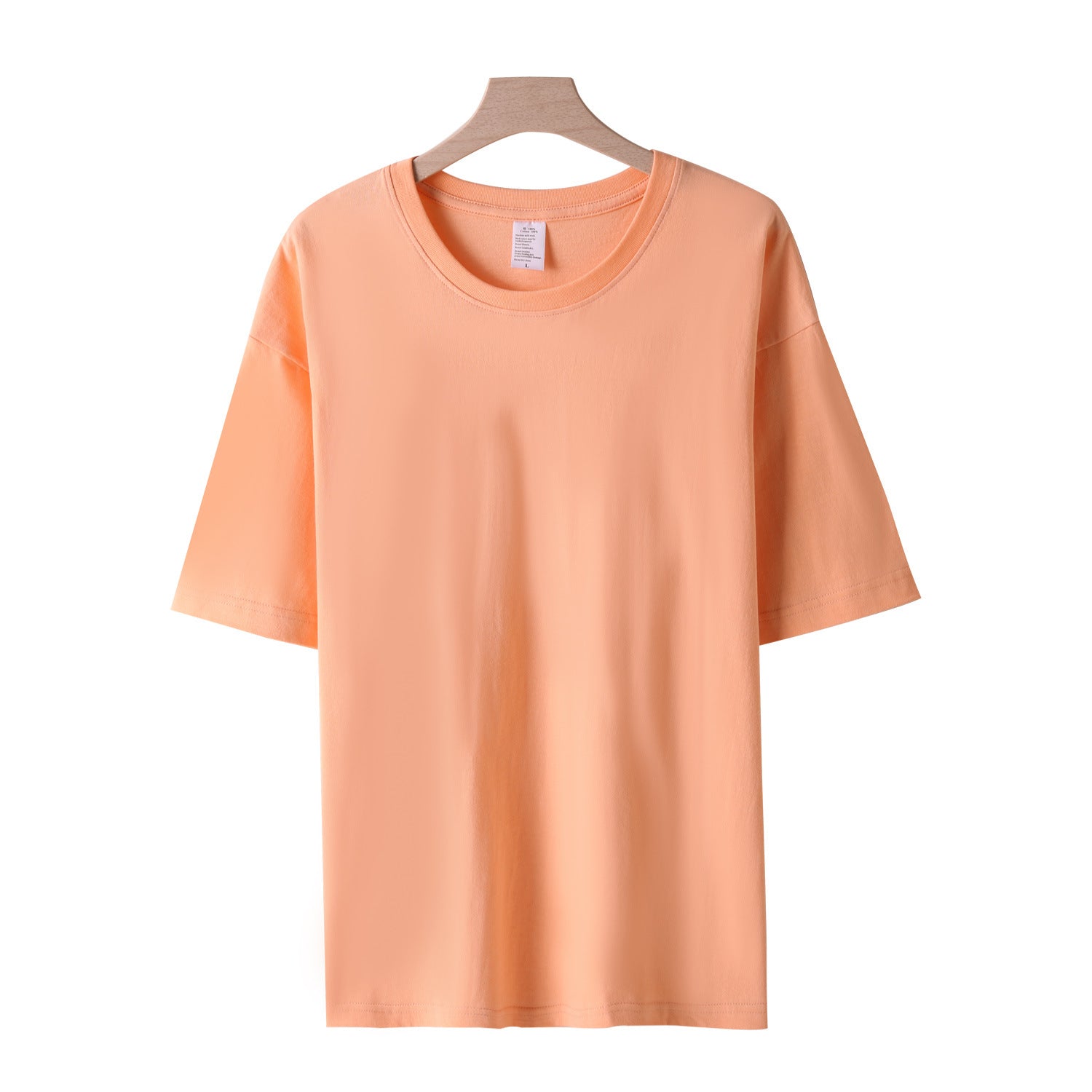 Summer Heavyweight Pure Cotton Long-sleeved T-shirt with Dropped Shoulders Fashion Casual Style t Shirt Design  Printing Custom