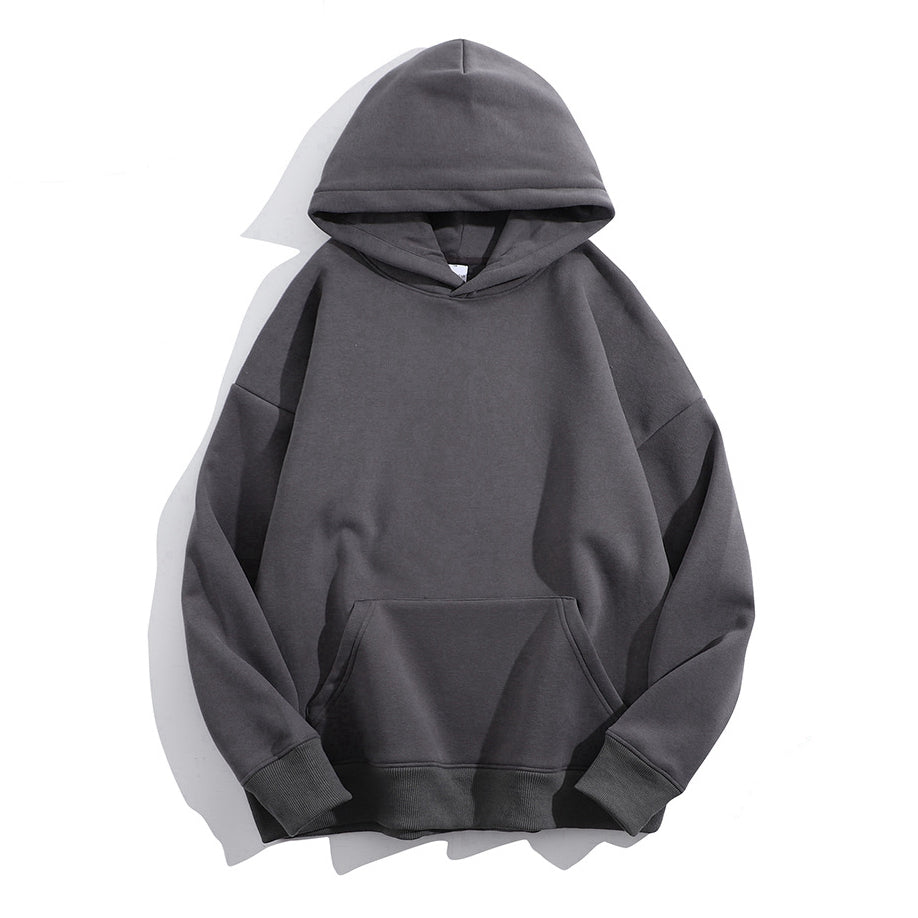 Customize Your Own Exclusive Design 420g Oversized Dropped Shoulder Brushed Heavy Duty Hoodie Plain Pullover Hoodie for Printing