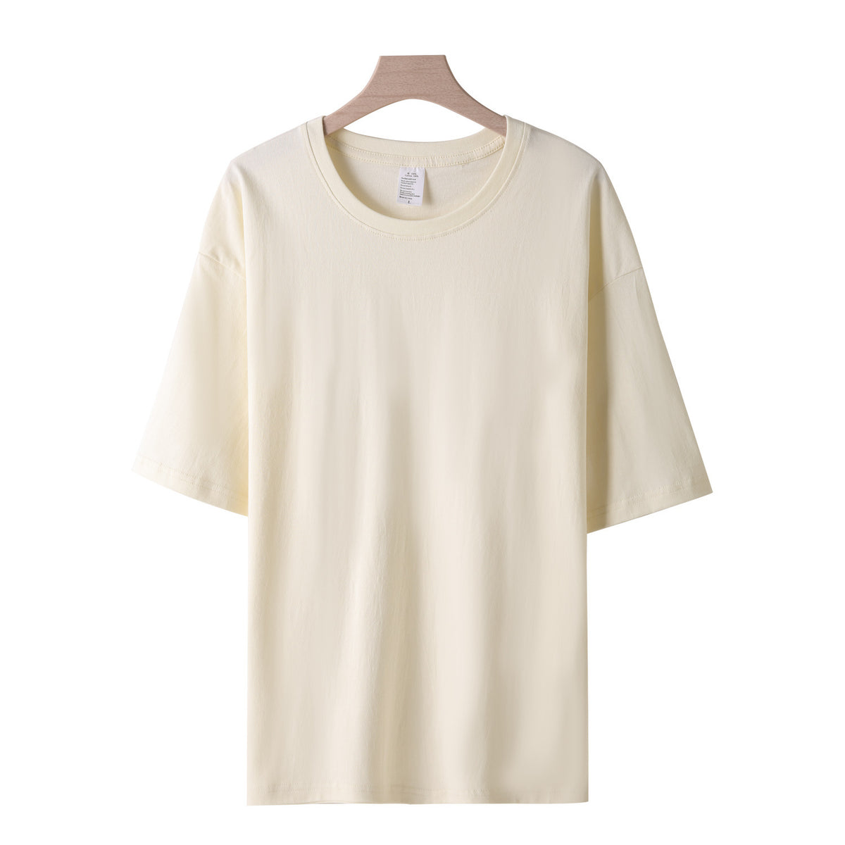 Summer Heavyweight Pure Cotton Long-sleeved T-shirt with Dropped Shoulders Fashion Casual Style t Shirt Design  Printing Custom