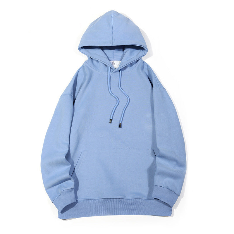 Wholesale 300g Oversized Plain for Printing Drop Shoulder Brushed Fleece Hoodie American Style Loose Fitting Trendy Brand Hoodie