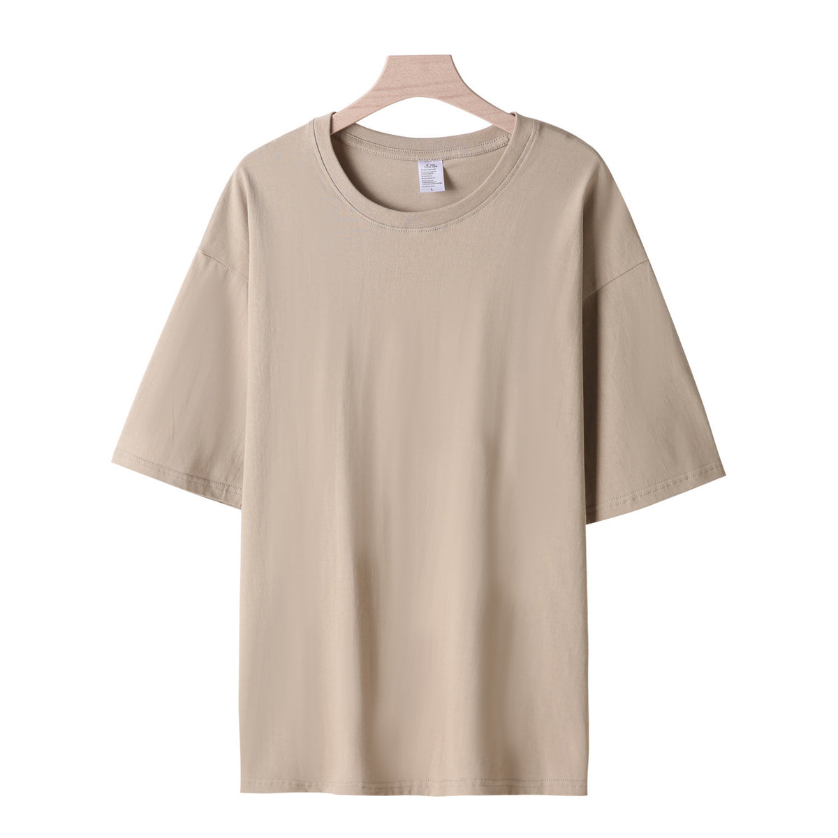 Summer Heavyweight Pure Cotton Long-sleeved T-shirt with Dropped Shoulders Fashion Casual Style t Shirt Design  Printing Custom