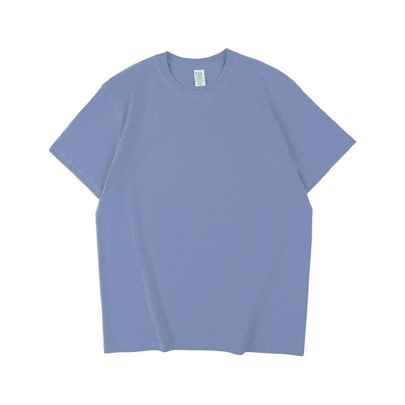 Men's Cotton t Shirts Custom logo Oversized Short Sleeve Drop Shoulder Round Neck Soft Sport Fashion Plain Tshirts for Printing