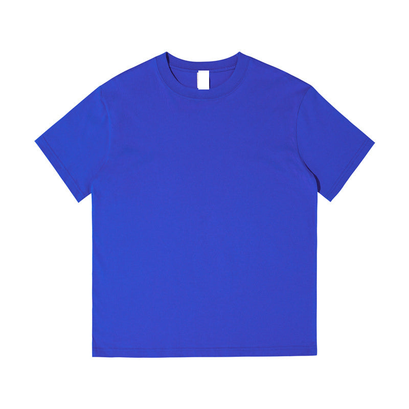 Custom logo t Shirts Black Basic Loose High Quality 230 Gsm Heavy Cotton Plain Short Sleeve Fashion Dtf Transfers for t Shirts