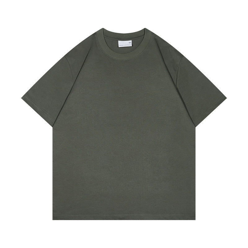 Casual Short Sleeve Men's T-shirts High Quality Pure Color Blank Round Neck Heavy Cotton  Customized Oversized Designer T-shirt