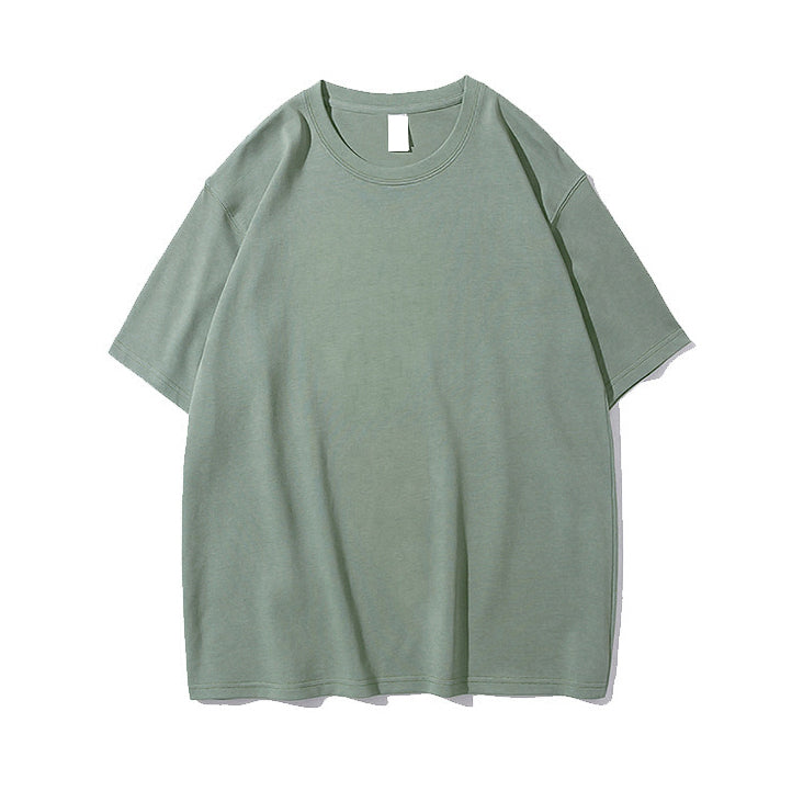100% Cotton Basic Tshirt High Quality Multi Color Custom logo Drop Shoulder T-shirt Wholesale Streetwear O-neck Plain t Shirt