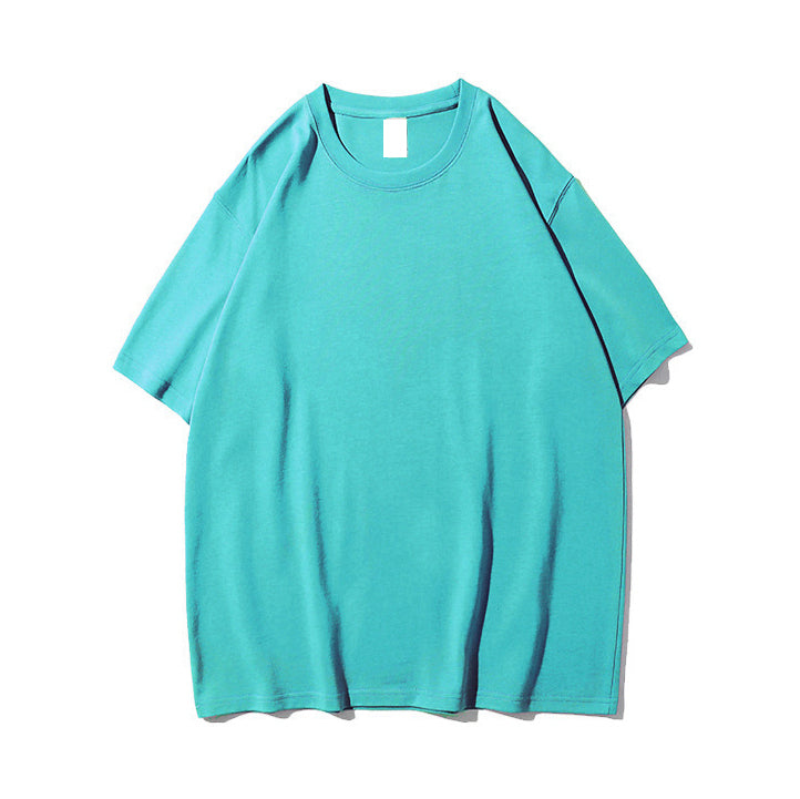 100% Cotton Basic Tshirt High Quality Multi Color Custom logo Drop Shoulder T-shirt Wholesale Streetwear O-neck Plain t Shirt