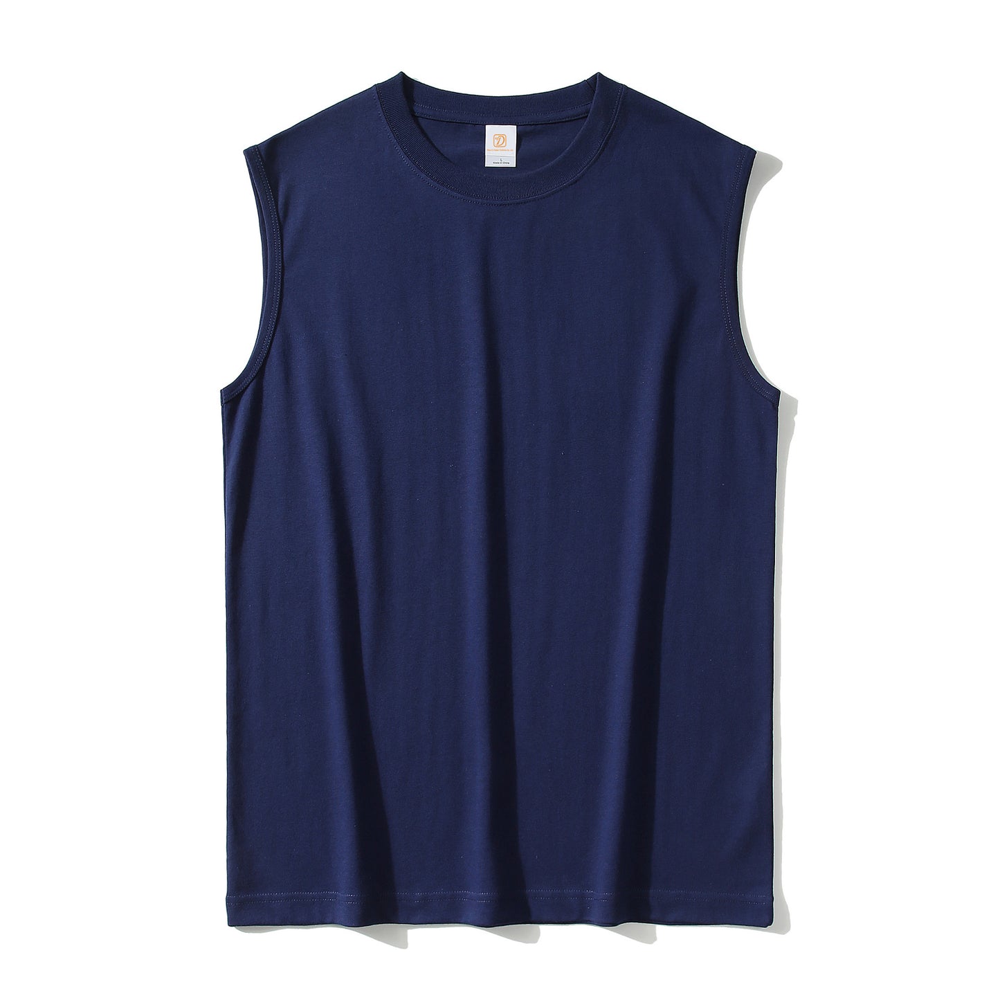 Men's T-shirts Sleeveless Sport Round Neck 100% Cotton Streetwear Summer Gym High Quality Plain 220 Gsm Custom t Shirts Printing