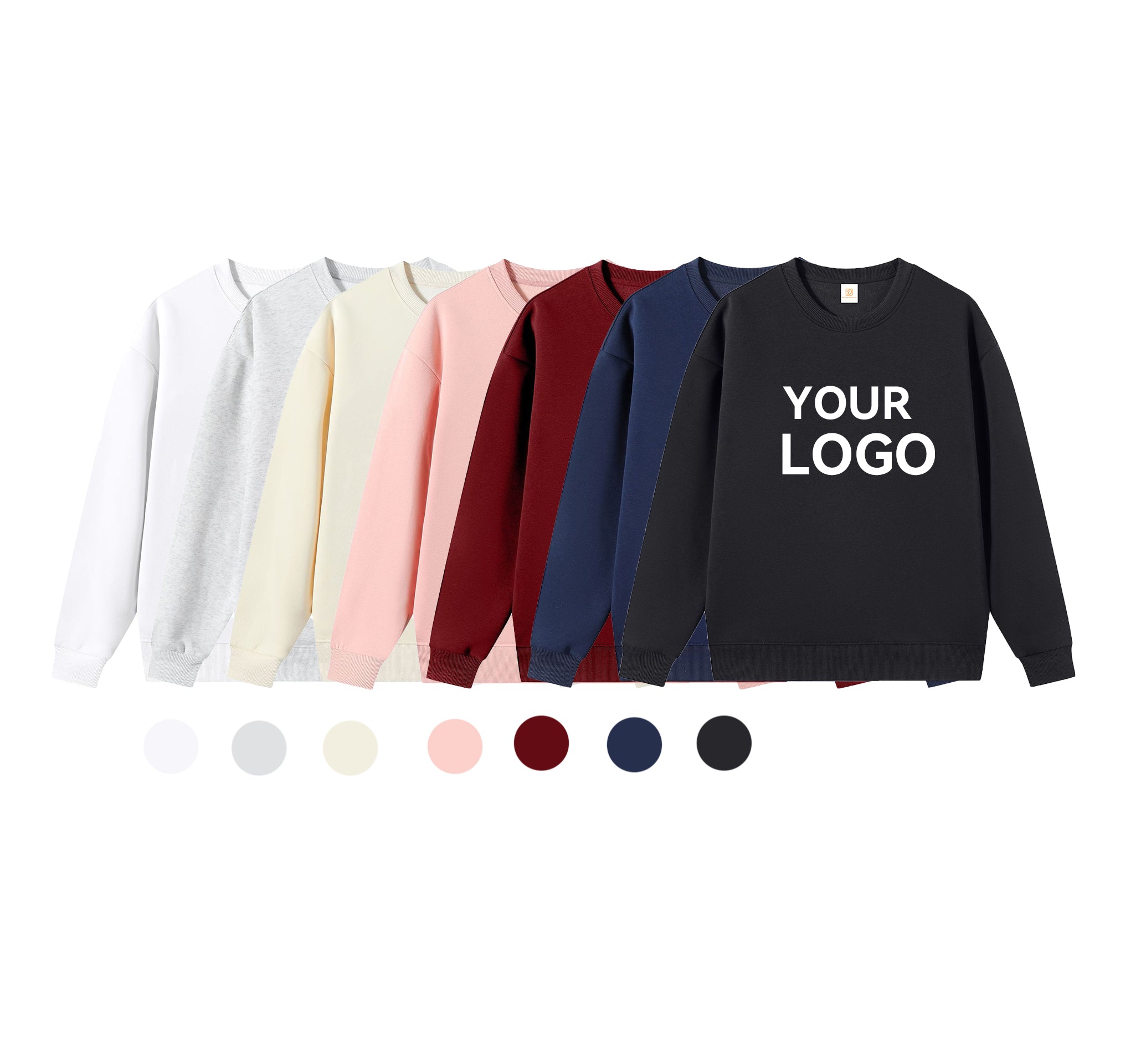 Hoodie Manufacturers Heavy Weight Drop Shoulder High Quality Blank Puff Printing Round Neck Hoodies and Sweatshirts