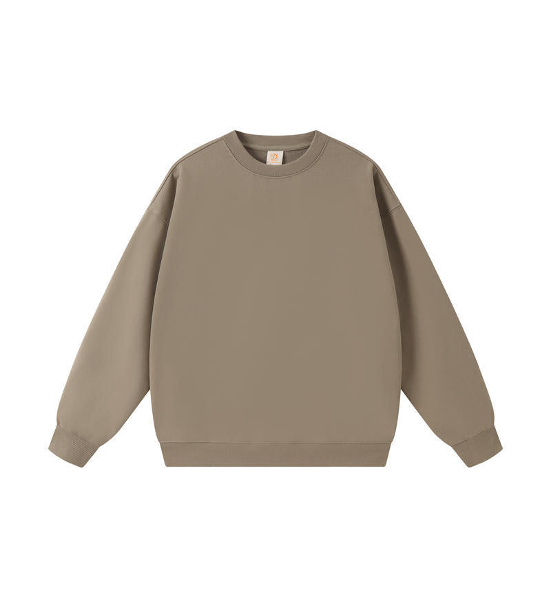 Heavyweight Custom French Terry Pure Color Round Color Drop Shoulder Polyester and Cotton High Quality Fashion Hoodies Wholesale