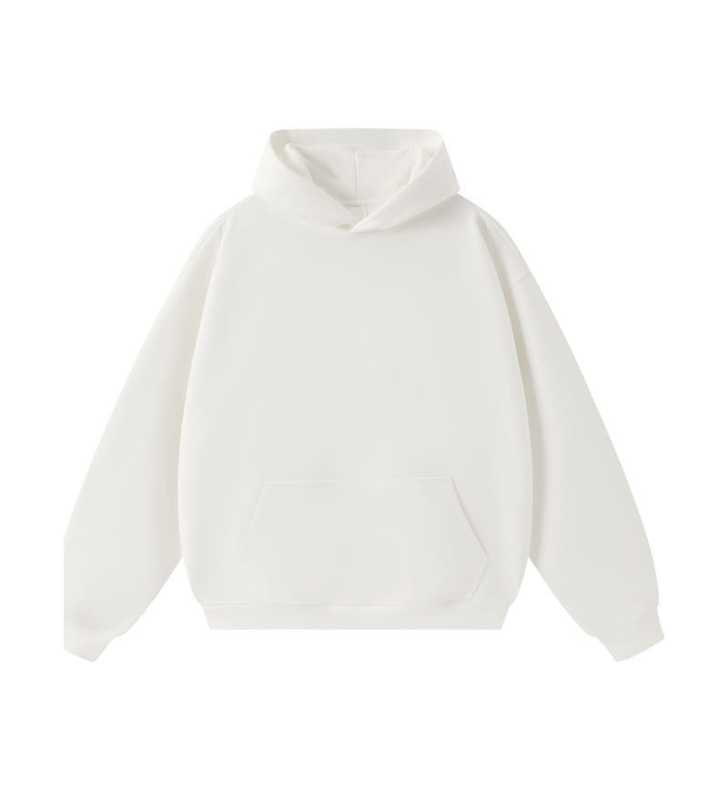 Fleece Pullover Heavyweight Pure Color Streetwear High Quality Custom Puff Print Blank Wholesale Fashion Hoodies for Men