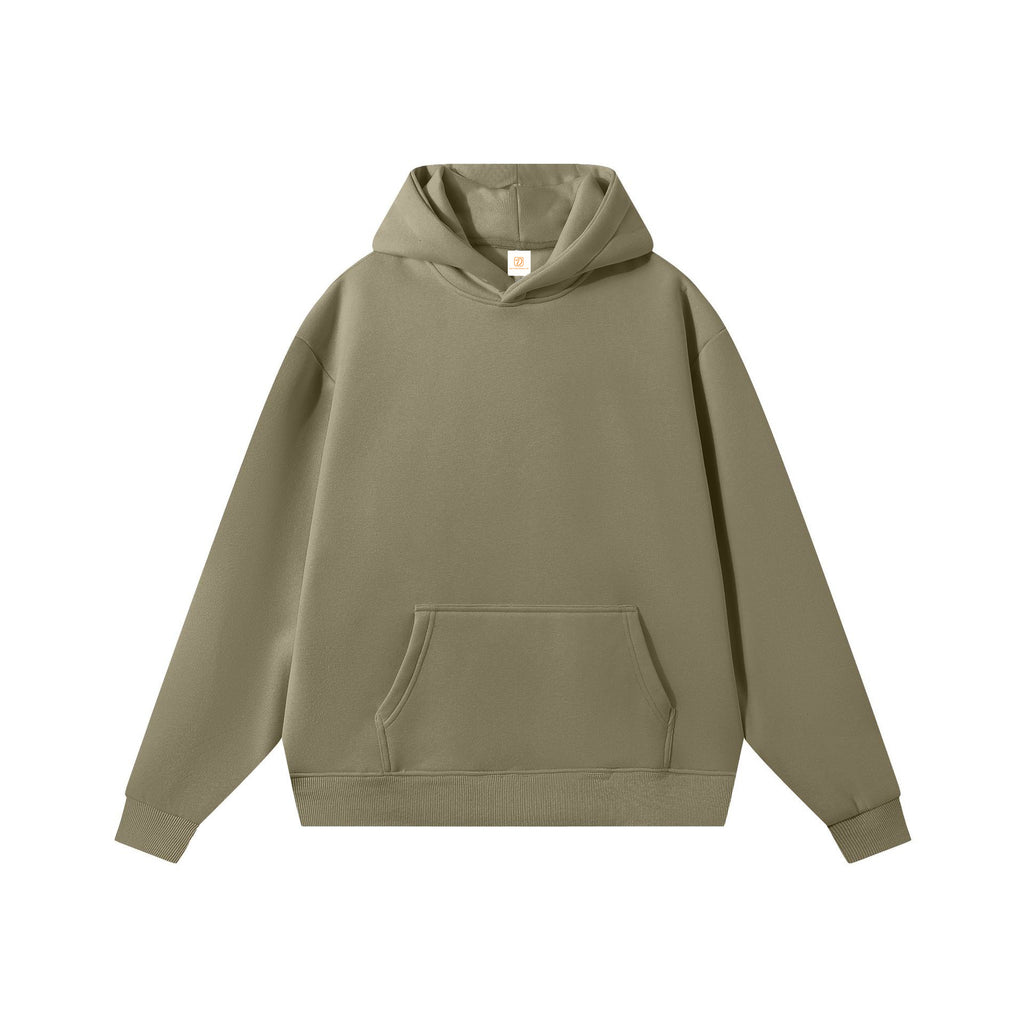 Hot Selling Heavyweight Hoodie Custom Fleece Fashion Casual High Quality Distressed Embroidery Blank Pure Color Hoodie Wholesale