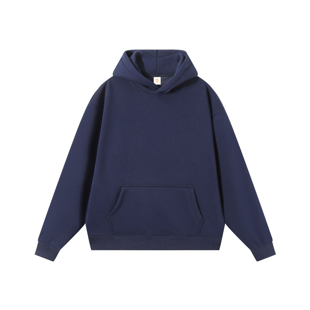 Hot Selling Heavyweight Hoodie Custom Fleece Fashion Casual High Quality Distressed Embroidery Blank Pure Color Hoodie Wholesale