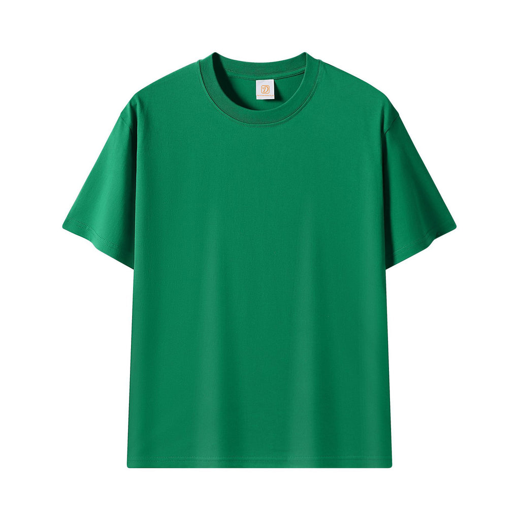 High Quality 100% Cotton T-shirt Blank Round Neck Heavyweight Oversized Pure Color Distressed Embroidery t Shirt for Men