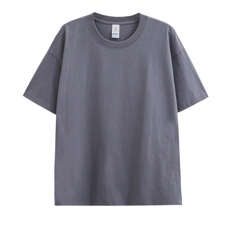 230g 100% Cotton t Shirt 2026 Summer New Design High Quality O-neck Drop Shoulder Blank Loose Boxy Wholesale Men's T-shirts