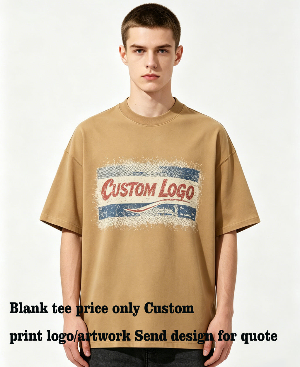 Tshirts Wholesale 7 Color 230g Pure Cotton Heavyweight Drop-shoulder Short Sleeved T-shirt Personalized American Style T Shirt
