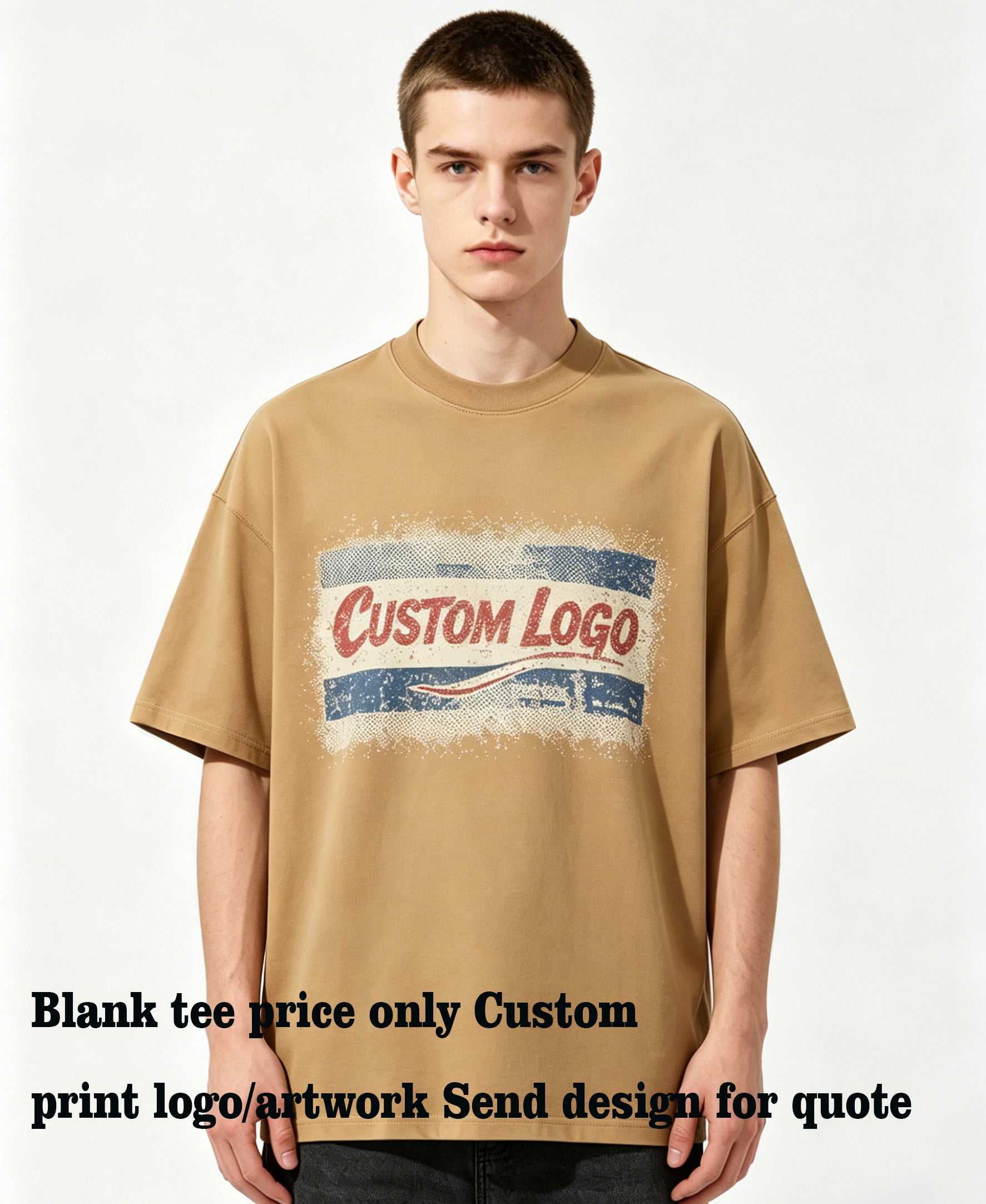 Tshirts Wholesale 7 Color 230g Pure Cotton Heavyweight Drop-shoulder Short Sleeved T-shirt Personalized American Style T Shirt