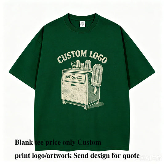 Wholesale Customizable Size and 15 Colors 260 Grams Loose Shoulder Short-sleeved High Quality t Shirt Printing Custom Design