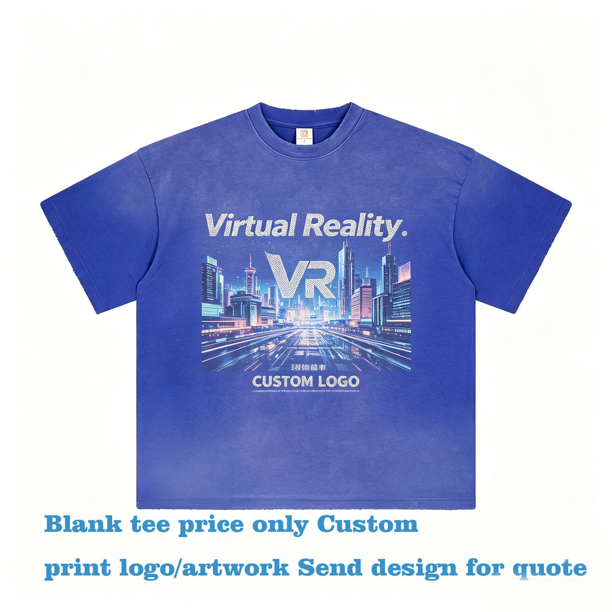 Customized t Shirts Multiple Processes to Choose From Blanks t Shirts Spray Painted Denim Vintage Washed Personalized Design