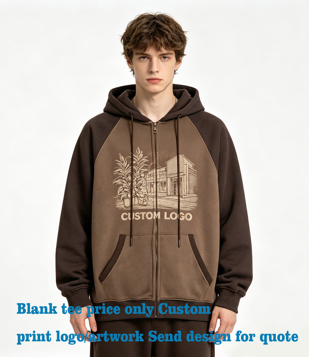 Printing Custom 5 Color American Style Crossover Color Hooded Pullover Hoodie Trendy European Style Loose Fit Brand Hoodie