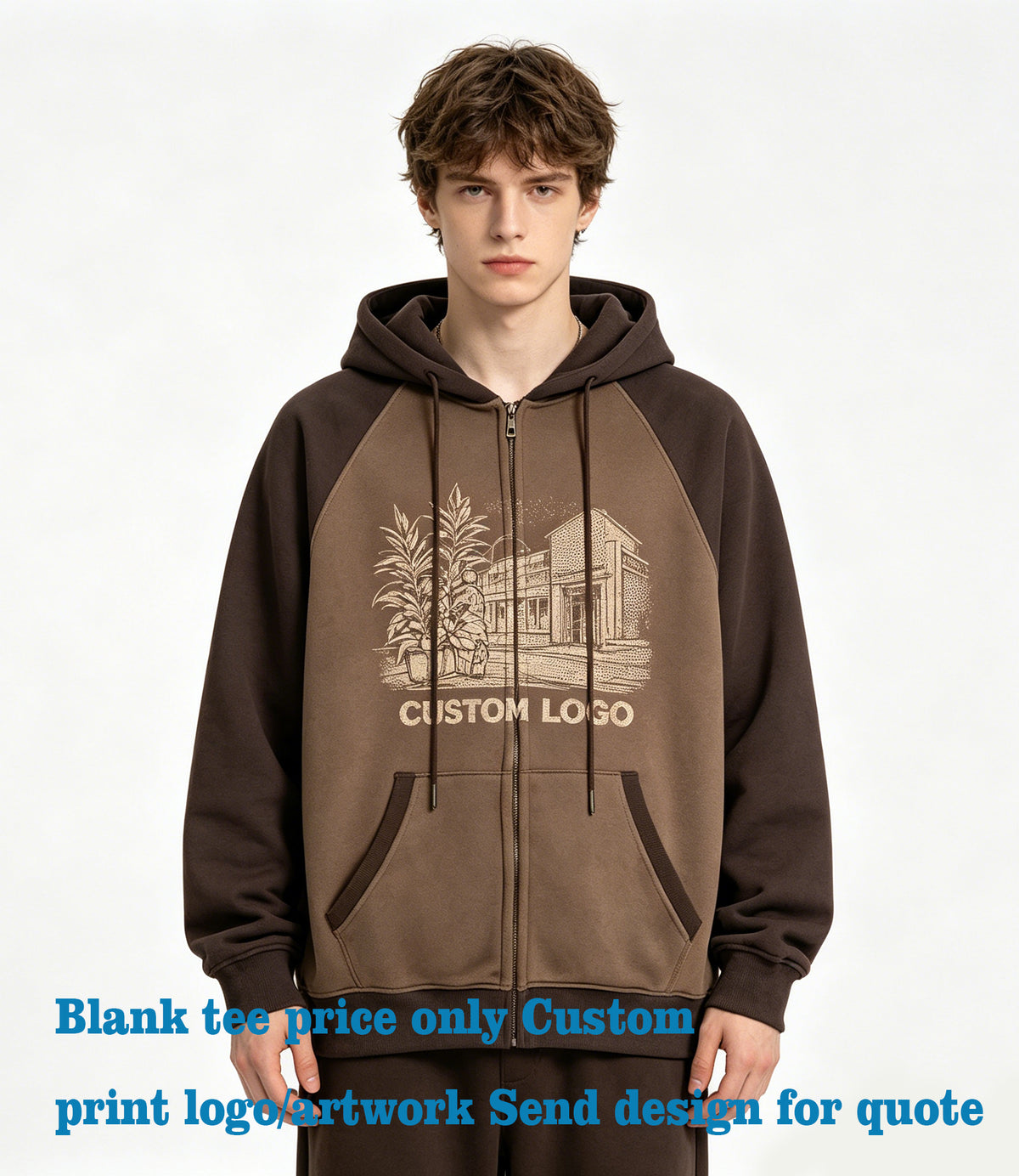 Printing Custom 5 Color American Style Crossover Color Hooded Pullover Hoodie Trendy European Style Loose Fit Brand Hoodie