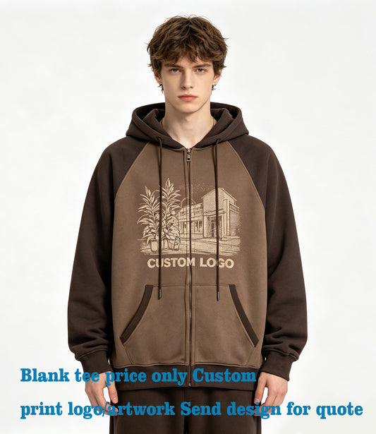 Printing Custom 5 Color American Style Crossover Color Hooded Pullover Hoodie Trendy European Style Loose Fit Brand Hoodie