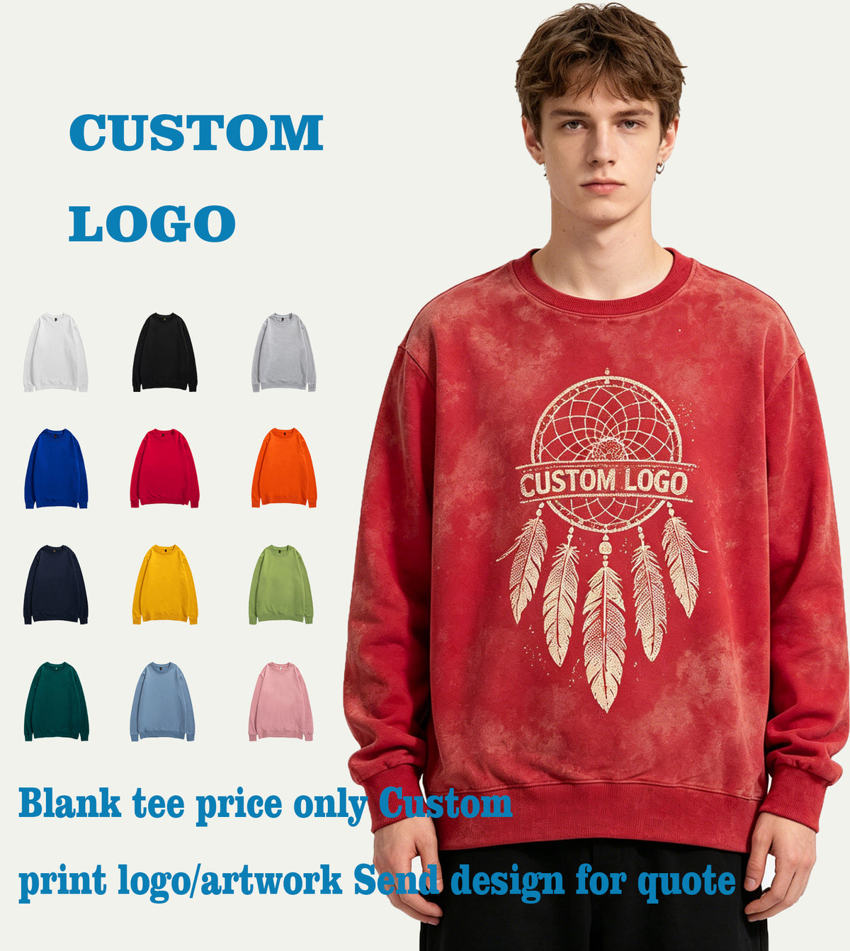 Oem Brand 12 Color Solid Color Fleece Pullover with Round Neck High Quality Hoodie Manufacturer Hoodies Unisex Plain Style