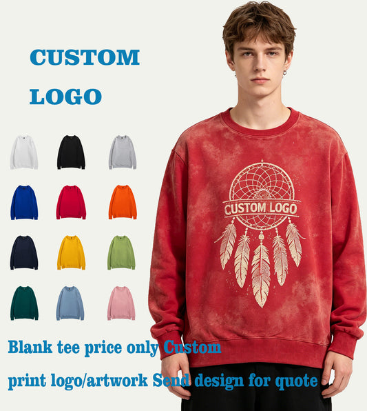 Oem Brand 12 Color Solid Color Fleece Pullover with Round Neck High Quality Hoodie Manufacturer Hoodies Unisex Plain Style