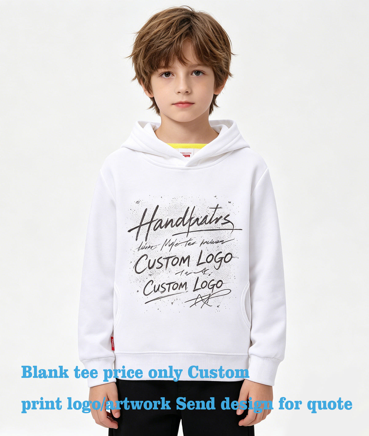 You Can Customize Your Favorite Pattern 10 Color French Style Pompom Hooded Sweatshirt Multiple Processes to Choose From