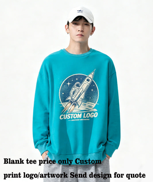 Customizable with Your Favorite Pattern 12 Color French Style Cable Knit Crew Neck Streetwear Plain Blank Hoodie for Printing