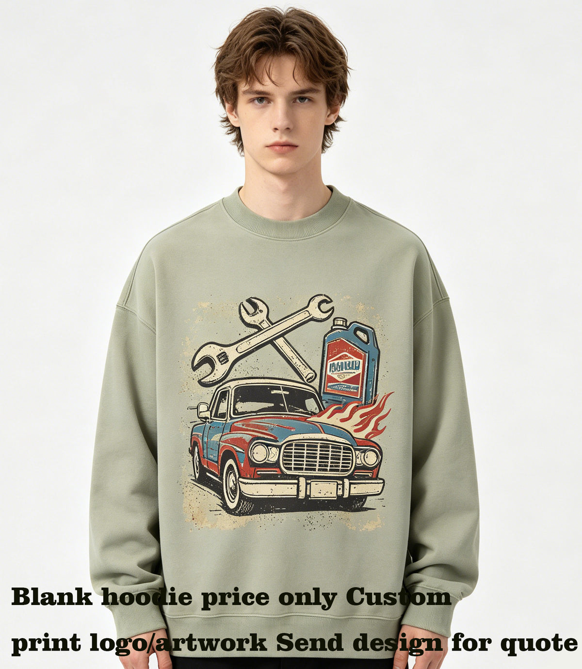 Autumn 330 Grams 100% Cotton Pullover with Round Neckline Manufacturer Hoodies Oversize Unisex Available for Men High Quality