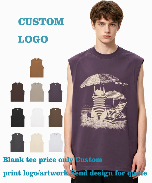 Wholesale Customized t Shirts Cooling Sleeveless tank Top with Quick Drying Fabric Men Tshirts High Quality Streetwear T-shirt