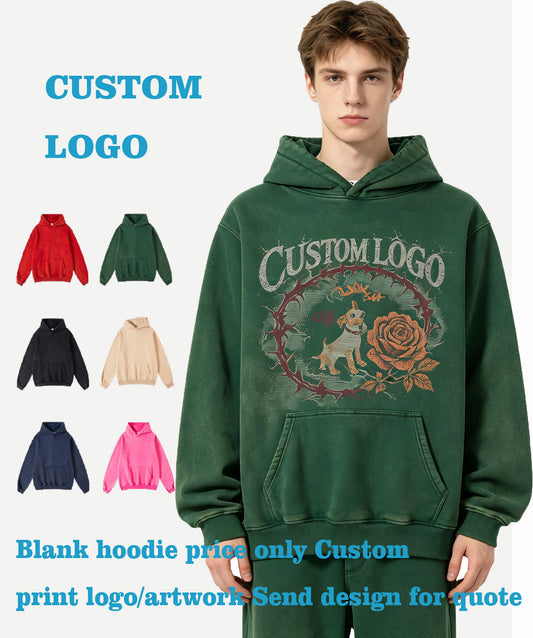 Washable Batik Distressed Fleece Pullover Without a Hood and with Rope Straps Customize Your Own Exclusive Design Personalized