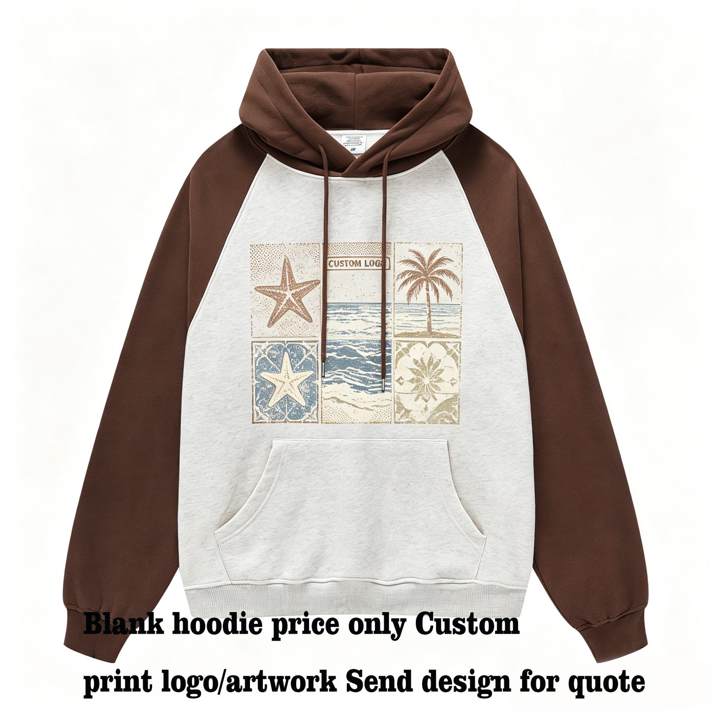 Unisex High Quality 365gsm 100% CottonCollared Contrast Color Men's Hoodie Free Sample Hoodie Multiple Processes to Choose From