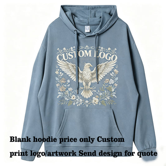100% Cotton Wholesale China Fleece Hoodie with Relaxed Fit and Drop Shoulder for High Quality Personalized Design Unisex Hoodies
