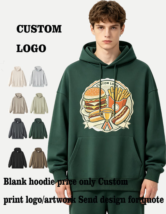 Customized Hoodies a 400 Gram Heavyweight Wool Pullover with a Hood Personalized Casual Design Unisex Hoodies Pullover Hoodie