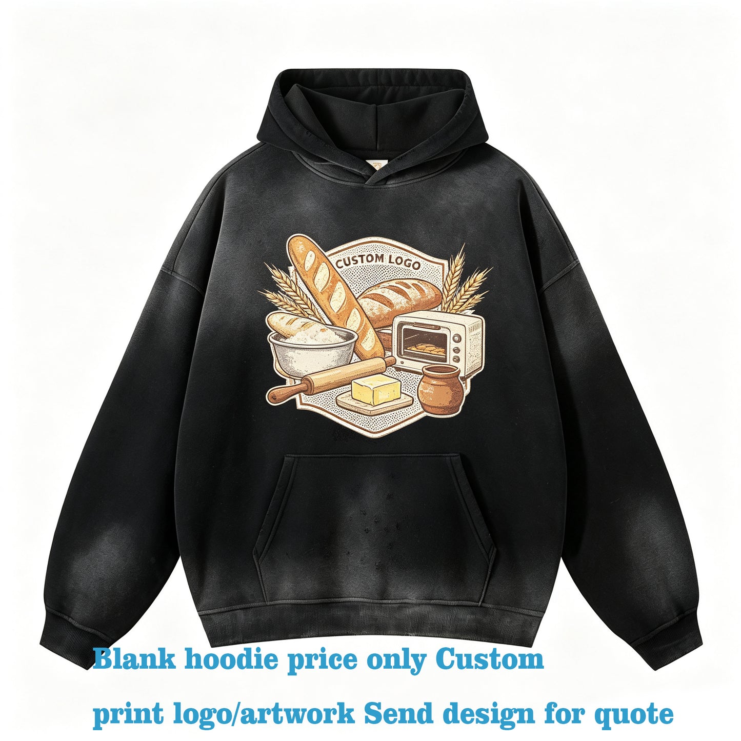 Oem Available Customized Design Hoodies Dyeing Beading Distressed and Washed Sweatshirt Unisex Hoodies Hoodies Bulk Wholesale
