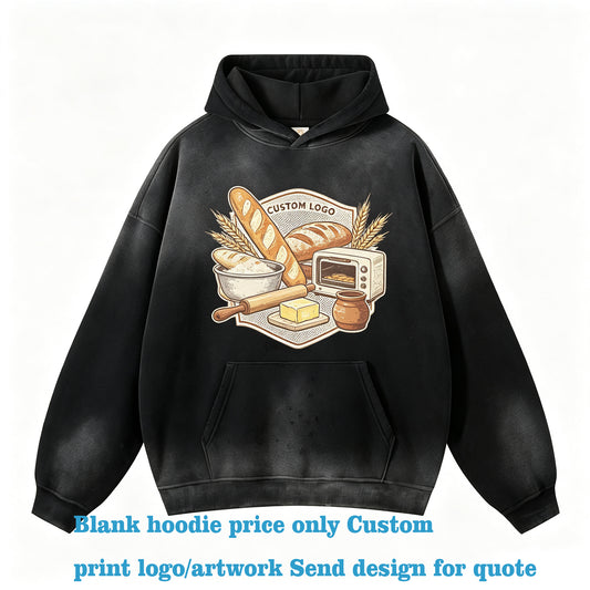 Oem Available Customized Design Hoodies Dyeing Beading Distressed and Washed Sweatshirt Unisex Hoodies Hoodies Bulk Wholesale