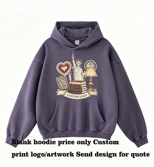 Fashion Worn Out Washed Wool Pullover with a Hood Free Sample Hoodie Cotton Hoodies High Quality Plain Hoodies for Printing