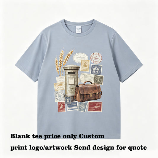 100% Cotton Customized t Shirts 24 Colors 40 Count Double Yarn Tight and Moderate Fit Comfortable Silhouette American Style