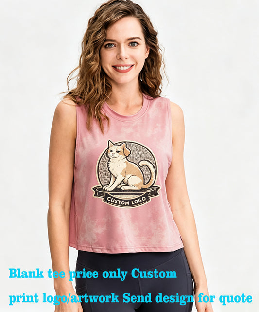 Customized American Style t Shirts Women's Sports tank Top with No Sleeves Breathable Quick-drying and Loose Fitting Top