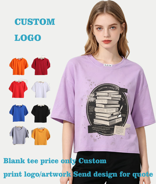 Oem Brand Customized t Shirts Multiple Processes to Choose From Ladies Tshirts Cropped Top Tshirts High Quality American Style