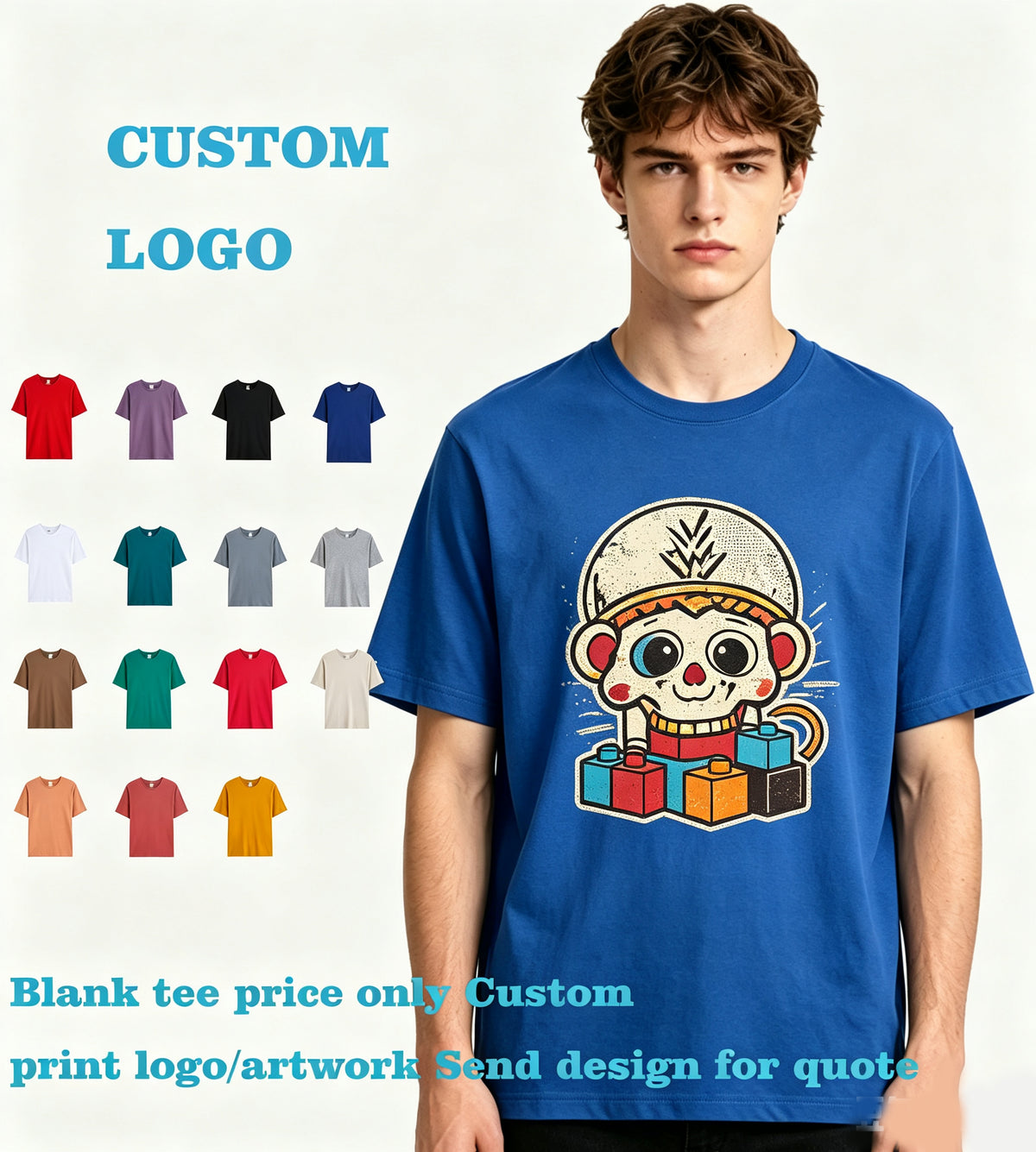 Loose Fitting Cotton Casual Brand T-shirt 19 Color Short Sleeved Round Neck T Shirt in a Fitted Design Free Sample t Shirt