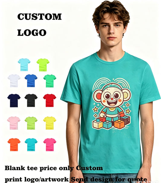 Tshirt Custom logo 14 Color All Polyester Fiber Short Sleeved T Shirt with a Fitted Design Cheap Men and Women Vintage Design