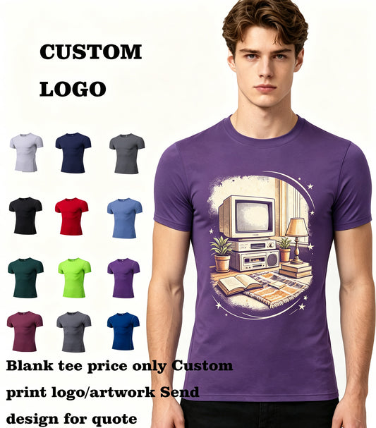 Loose Casual Brand 12 Color Men's Tight Training Fitness Clothes Running Short Sleeved Sportswear Elastic Quick Drying T Shirts