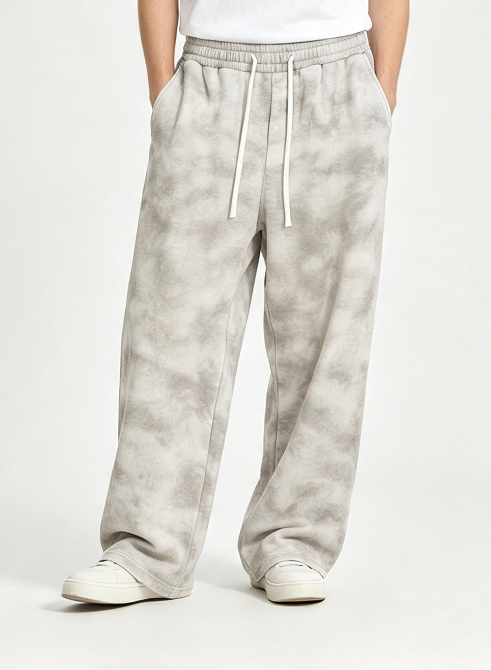 Manufacturers Sweatpants Printing CustomVintage Style Straight Leg Men's Loose Heavyweight Wide Leg Casual Sweatpants Unisex
