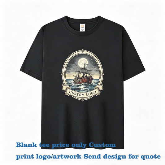 Plain t Shirt 19 Color Unisex Combined Fit Style Multiple Processes to Choose From and Can Design Patterns for You for Free