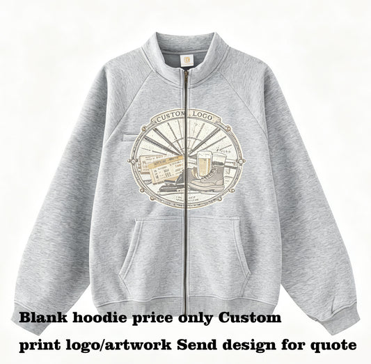 420G Padded Non Fleece Composite Fleece Crew Neck Pullover Sweater Can Design Patterns for You for Free High Quality Hoodies